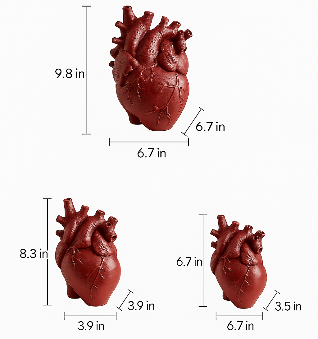 Greek Inspired Heart-Shaped Vase - Elena-Black-Nora Luxe