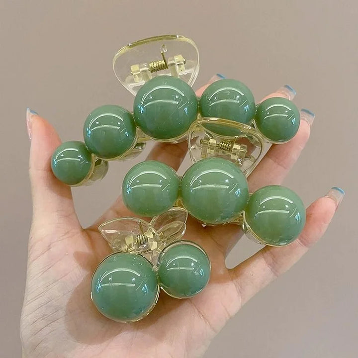 Green Pearl Hair Clip - Liana-Complete Set-Nora Luxe