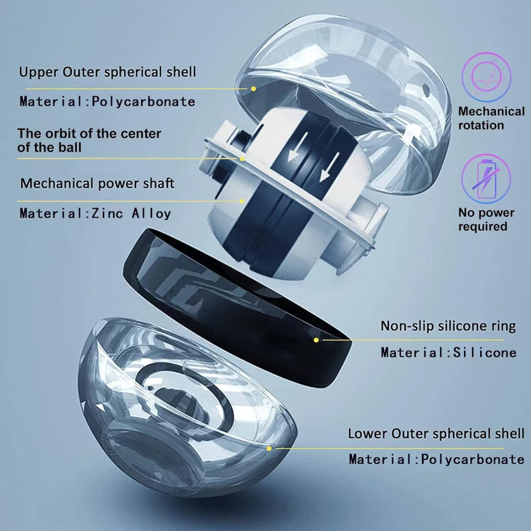 Gyroscopic Wrist Strengthener Ball - Auto Start Forearm Trainer-Black-Nora Luxe