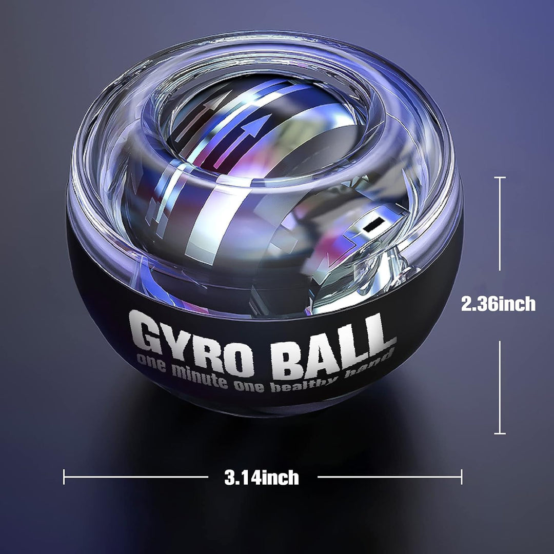 Gyroscopic Wrist Strengthener Ball - Auto Start Forearm Trainer-Black-Nora Luxe