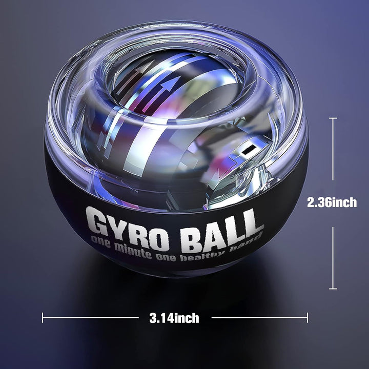 Gyroscopic Wrist Strengthener Ball - Auto Start Forearm Trainer-Black-Nora Luxe