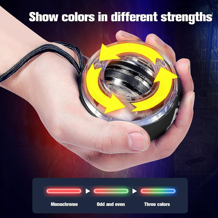 Gyroscopic Wrist Strengthener Ball - Auto Start Forearm Trainer-Black-Nora Luxe