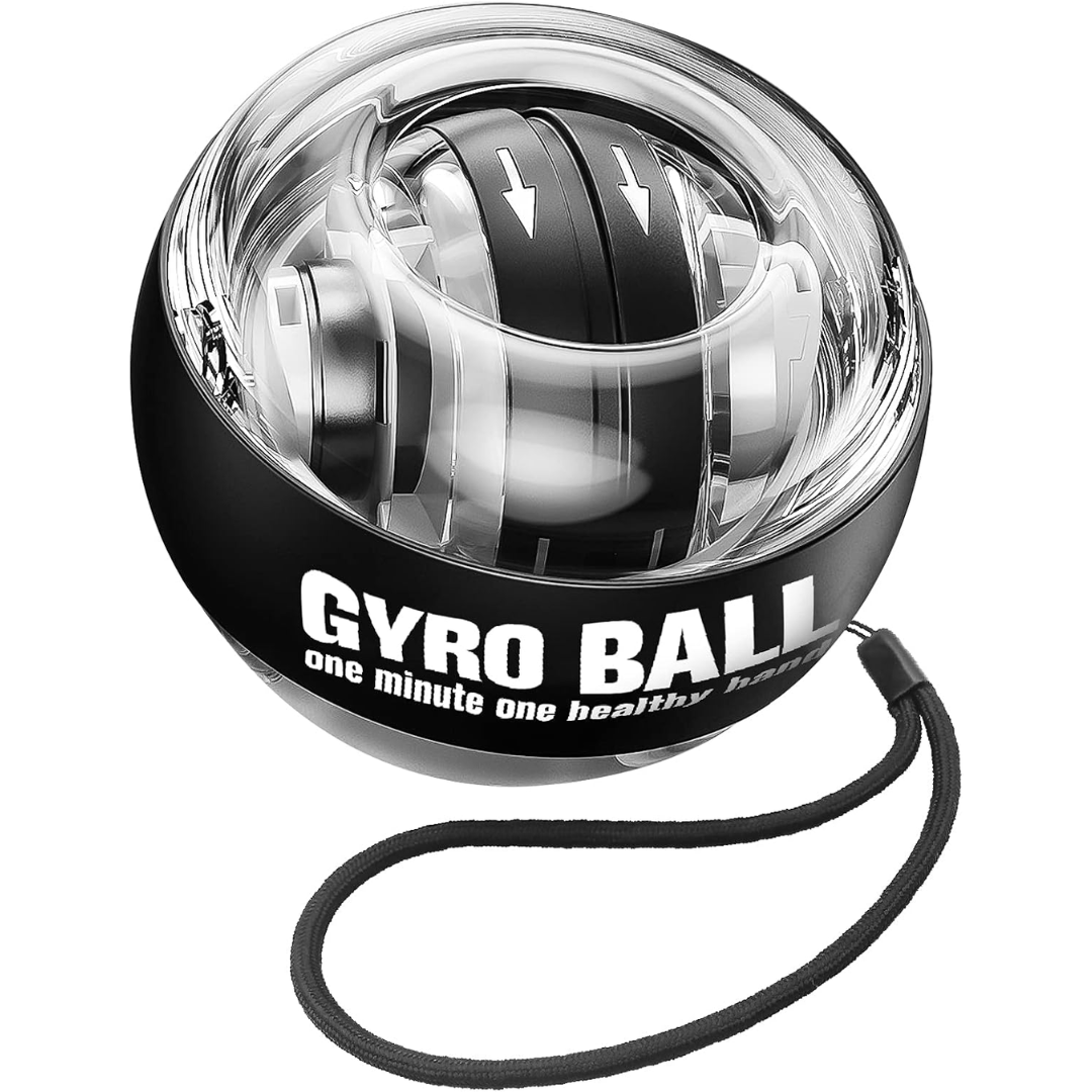 Gyroscopic Wrist Strengthener Ball - Auto Start Forearm Trainer-Black-Nora Luxe