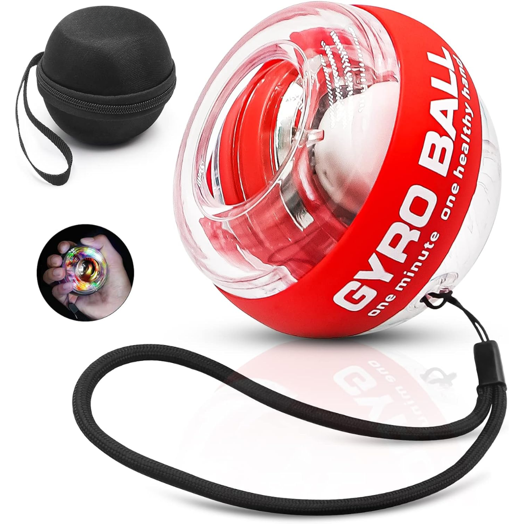 Gyroscopic Wrist Strengthener Ball - Auto Start Forearm Trainer-Red-Nora Luxe