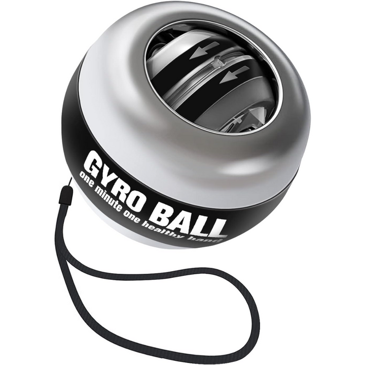 Gyroscopic Wrist Strengthener Ball - Auto Start Forearm Trainer-Silver Metal-Nora Luxe