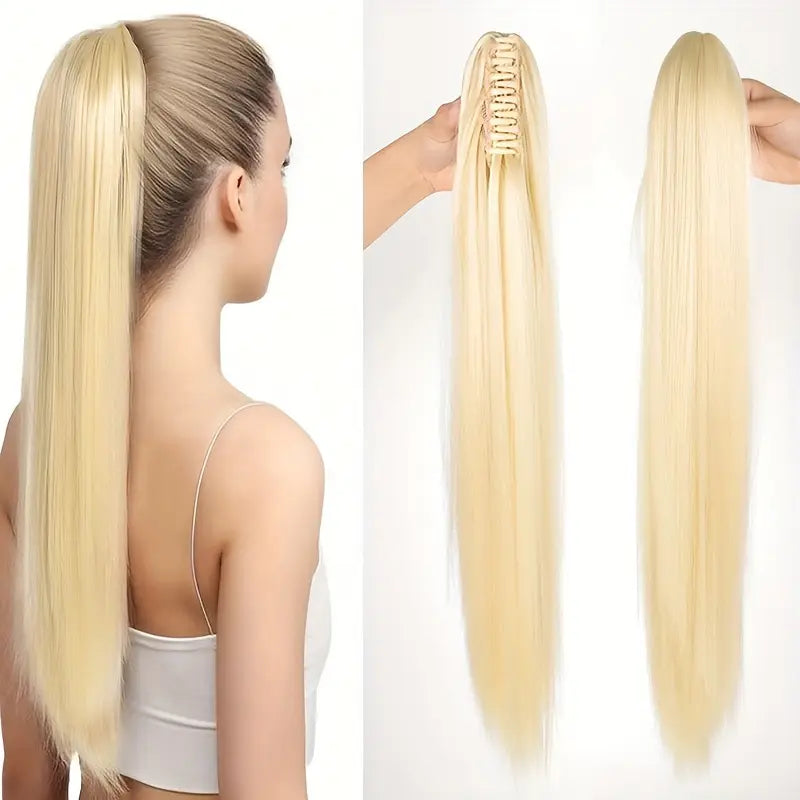 Hair extension Ponytail 21.7 inches – Veloura-Style-Blond-Nora Luxe