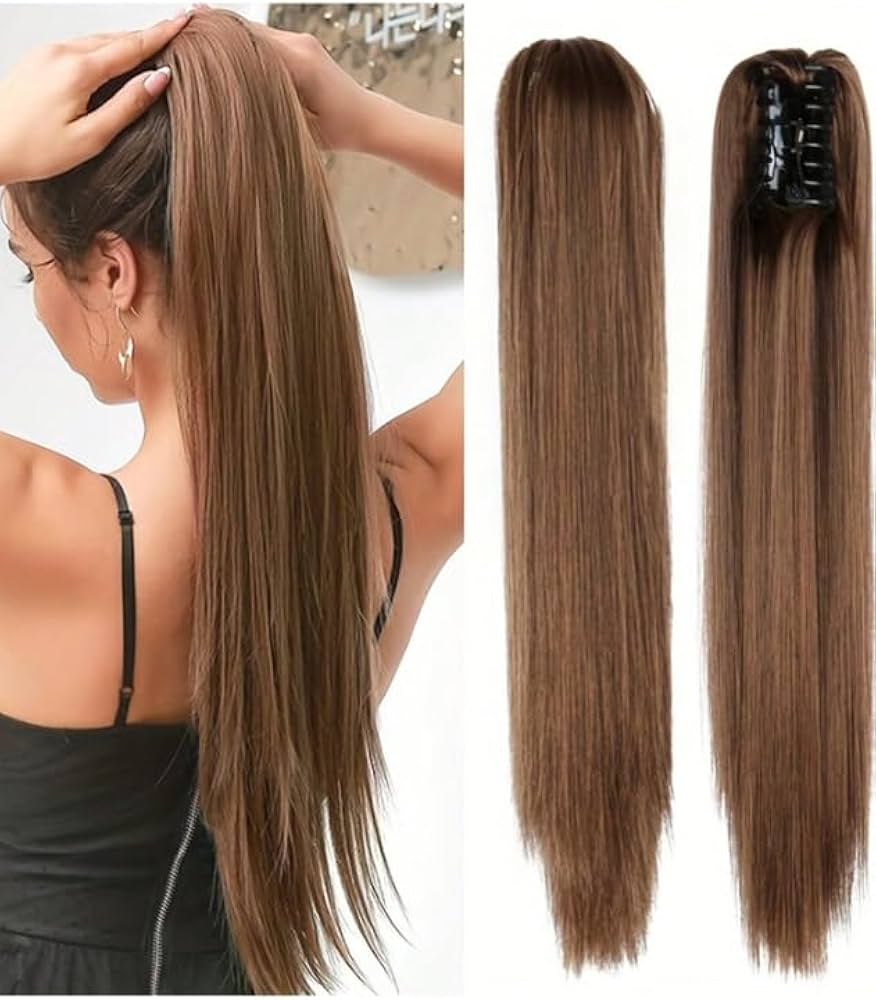 Hair extension Ponytail 21.7 inches – Veloura-Style-Brown-Nora Luxe