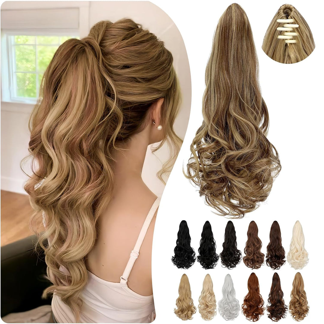 Hair extension Ponytail 21.7 inches – Veloura-Wavy-Blond-Nora Luxe