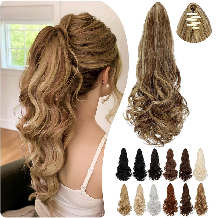 Hair extension Ponytail 21.7 inches – Veloura-Wavy-Blond-Nora Luxe