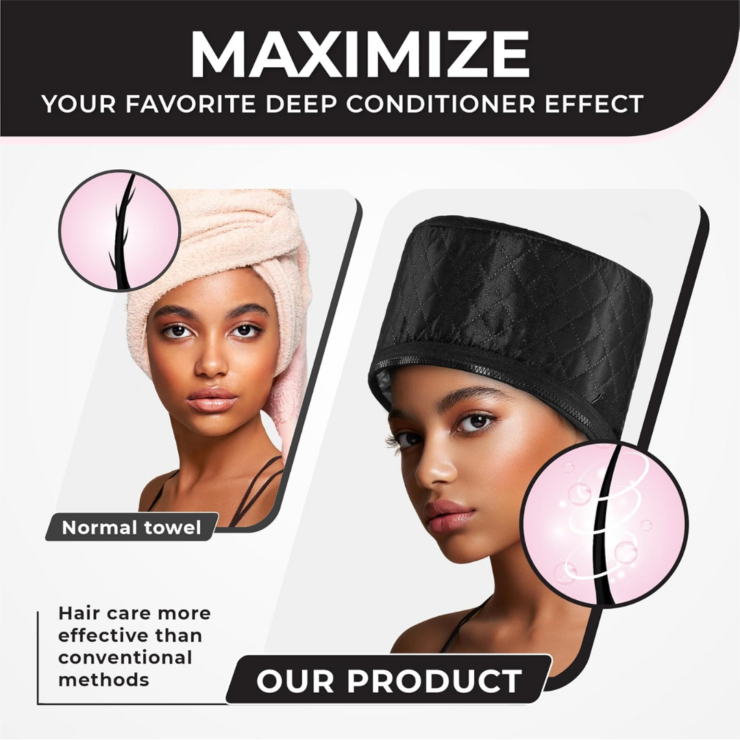 Hair Steamer for Deep Conditioning-Black-Nora Luxe
