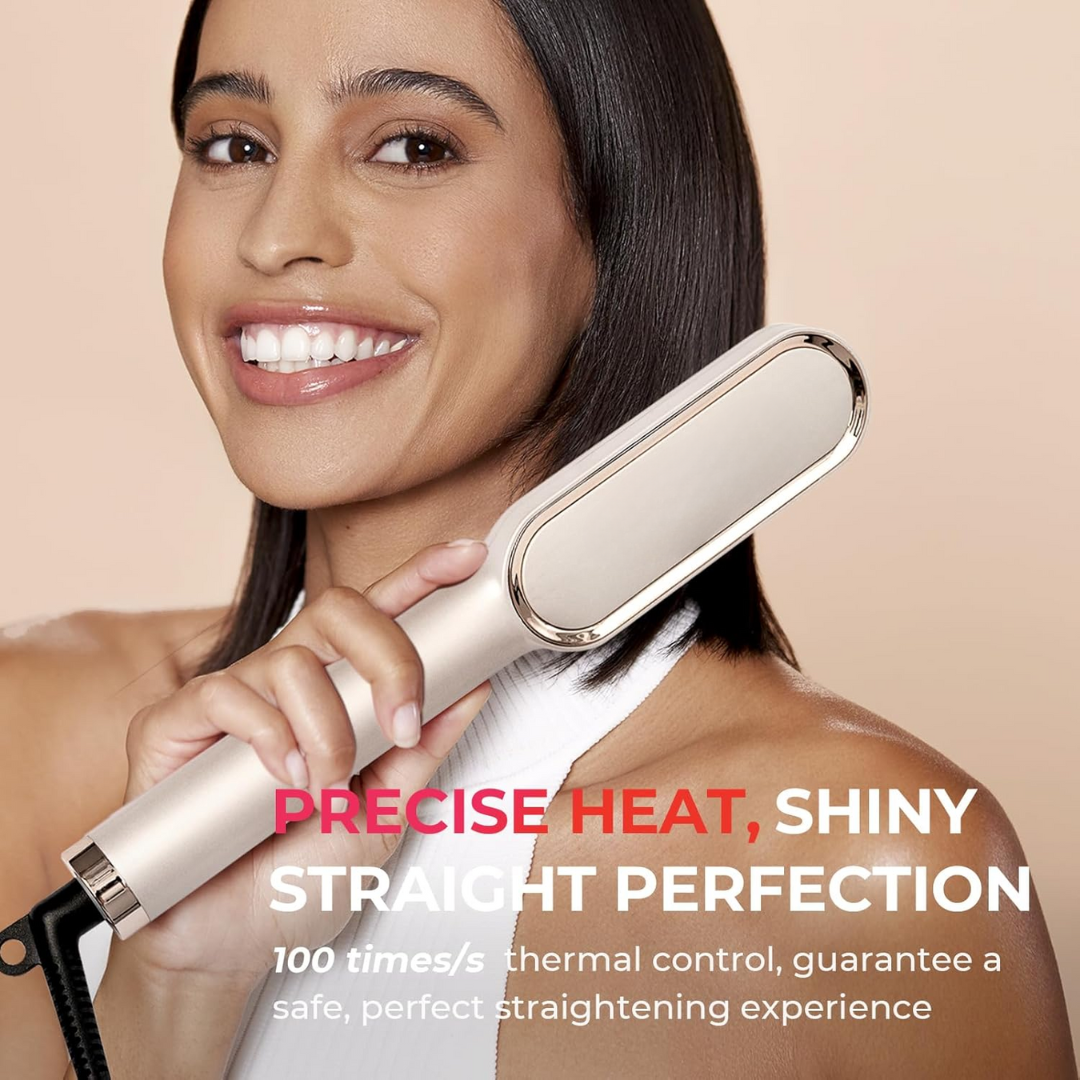 Hair Styler Brush – 5 Heat Settings, Fast Heating-Black-Nora Luxe