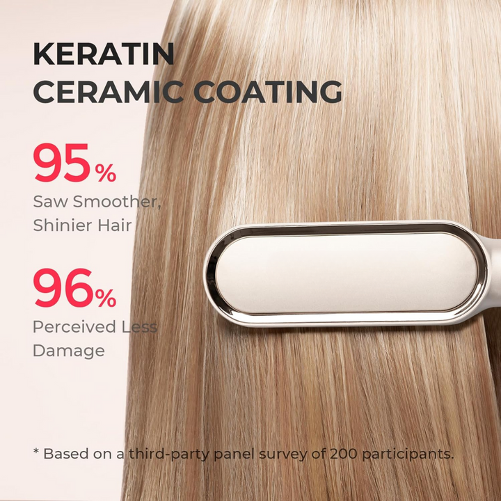 Hair Styler Brush – 5 Heat Settings, Fast Heating-Black-Nora Luxe