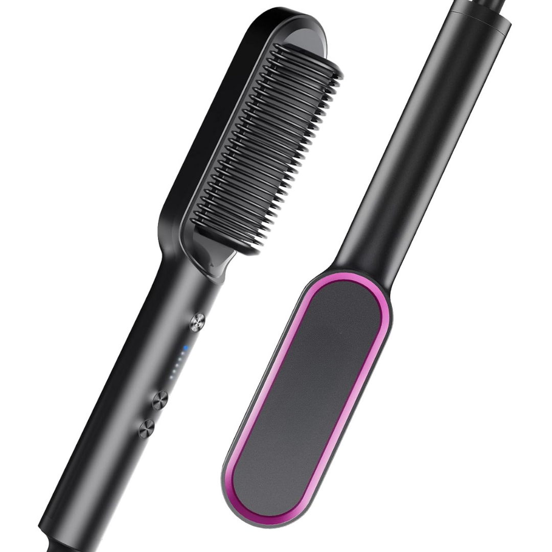 Hair Styler Brush – 5 Heat Settings, Fast Heating-Black-Nora Luxe