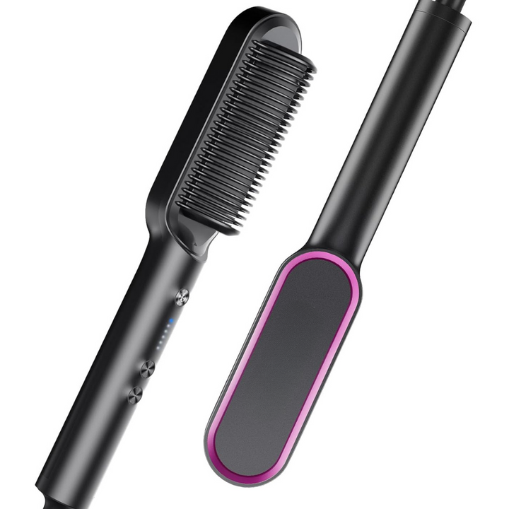 Hair Styler Brush – 5 Heat Settings, Fast Heating-Black-Nora Luxe