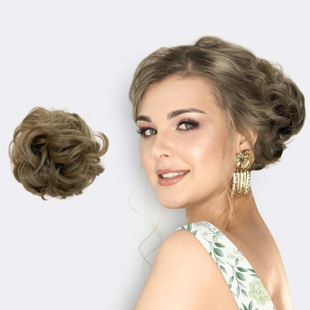 Hairextension Scrunchie – BunPop-As Blonde-Nora Luxe
