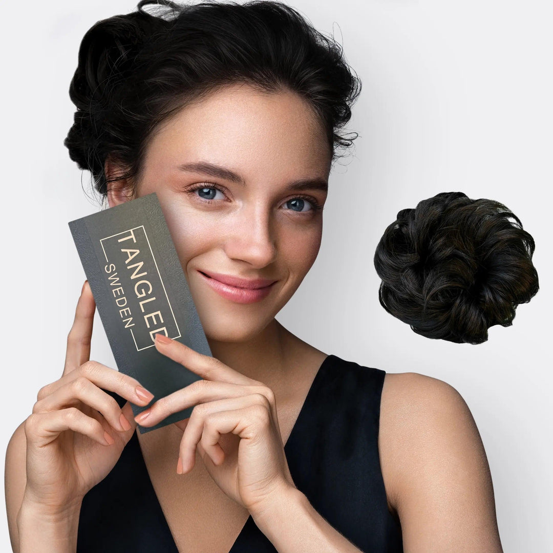 Hairextension Scrunchie – BunPop-Black-Nora Luxe