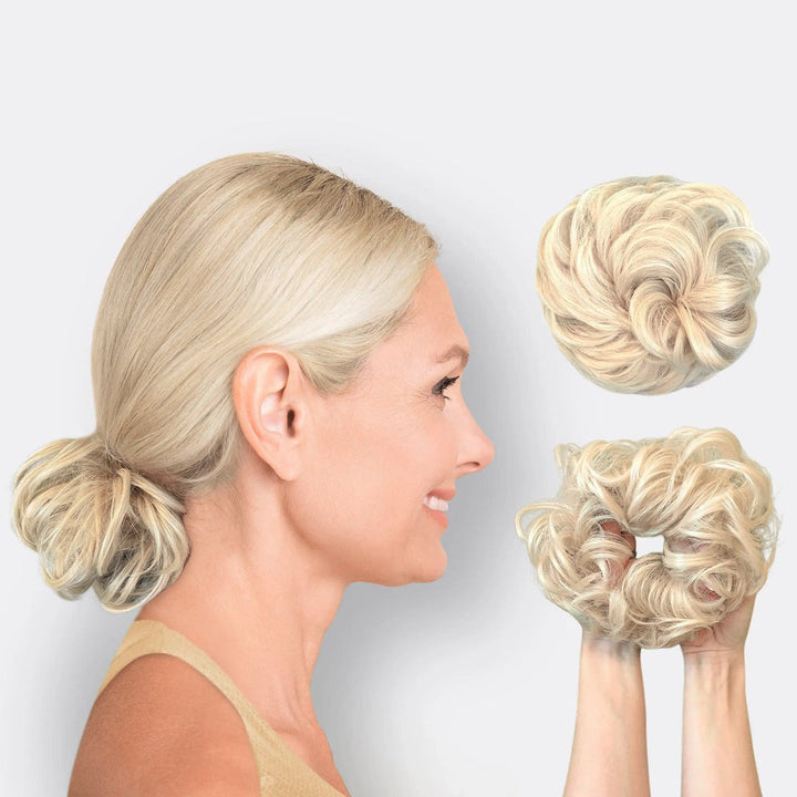 Hairextension Scrunchie – BunPop-Blonde-Nora Luxe