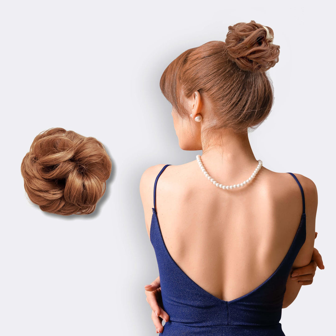 Hairextension Scrunchie – BunPop-Copper-Nora Luxe