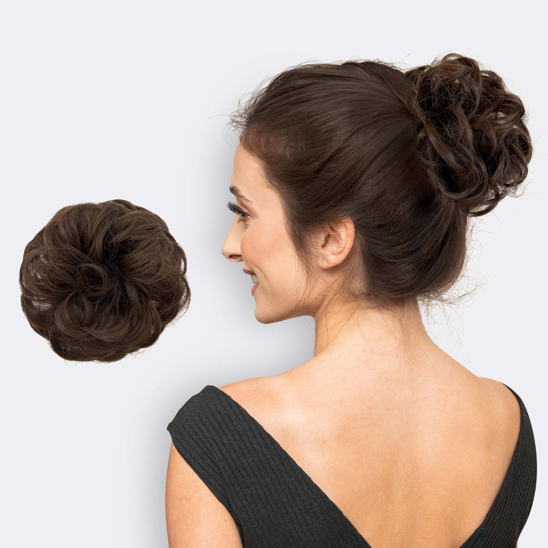 Hairextension Scrunchie – BunPop-Mocha-Nora Luxe