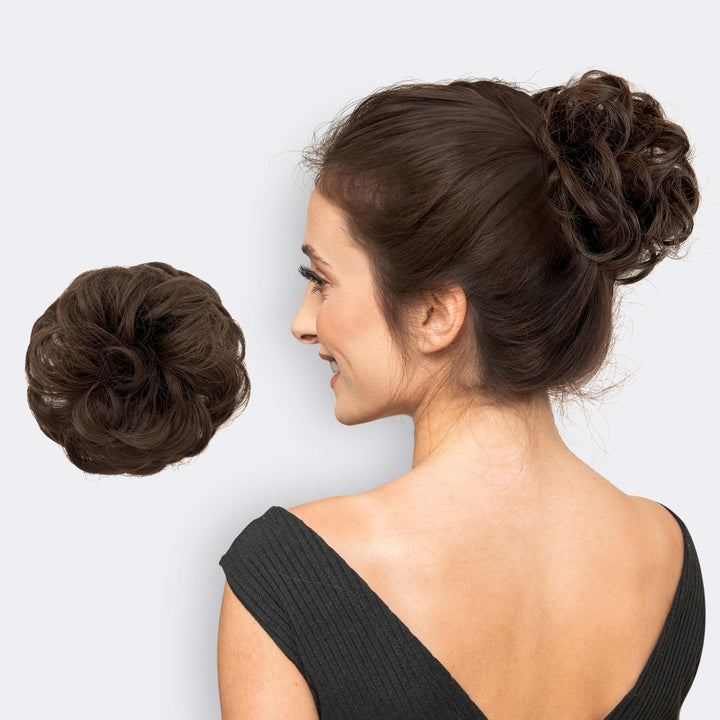 Hairextension Scrunchie – BunPop-Mocha-Nora Luxe