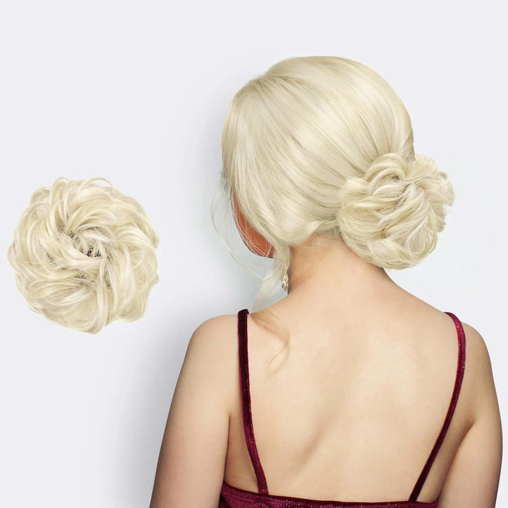 Hairextension Scrunchie – BunPop-Summer Blonde-Nora Luxe