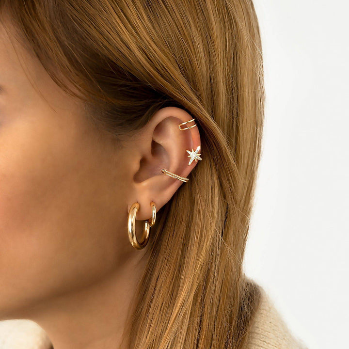 Half-Round Earrings - Elodie-Gold-Nora Luxe