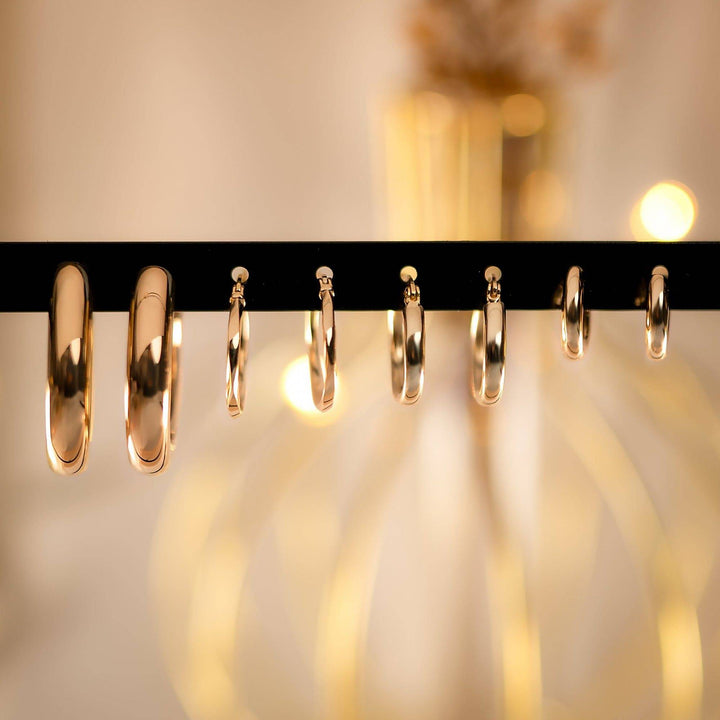 Half-Round Earrings - Elodie-Gold-Nora Luxe