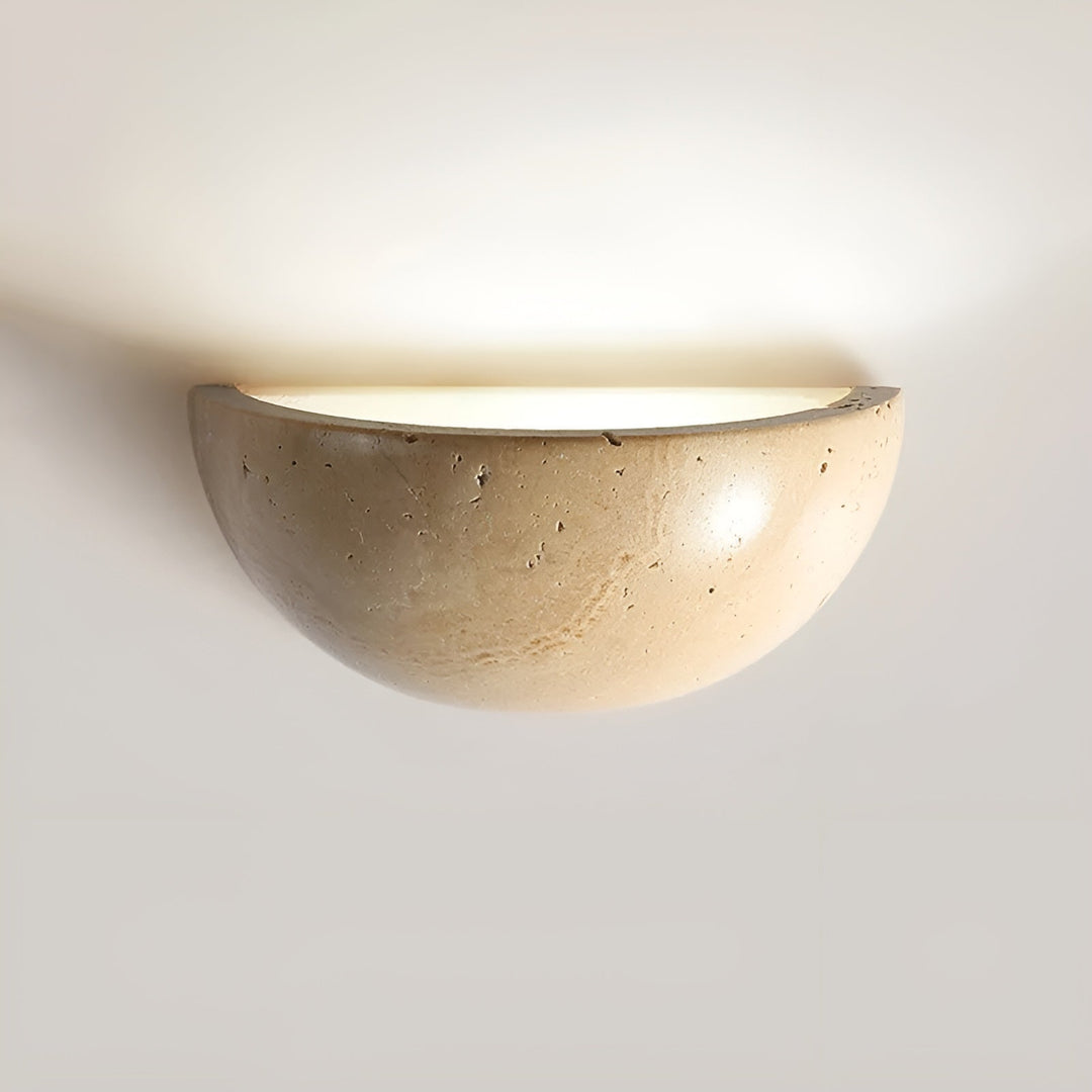 Half-Round LED Wabi-Sabi Wall Lamp - ZenGlow-Nora Luxe