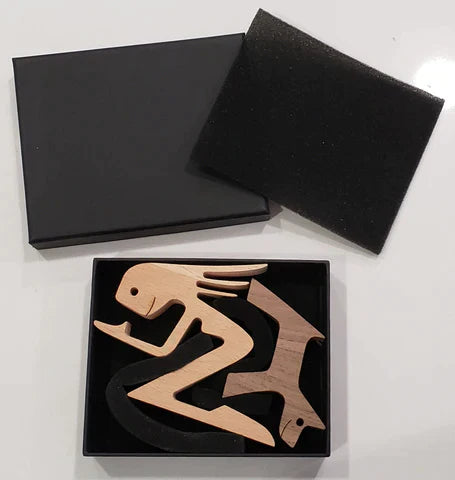 Hand-carved Dog Figurine - HeartBond-Man and Dog-Nora Luxe