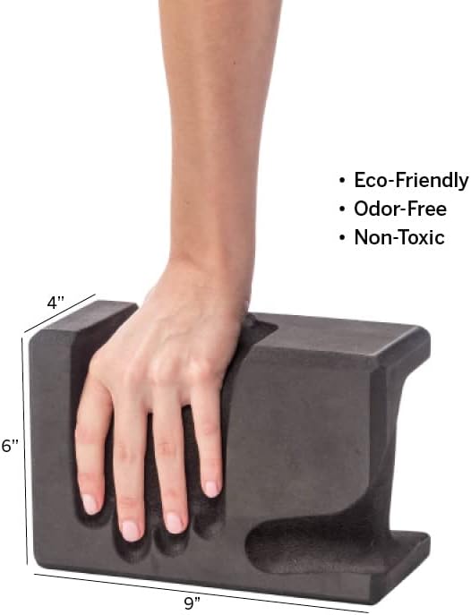 Hand-shaped Yoga Blocks 2-Pack-Black-Nora Luxe