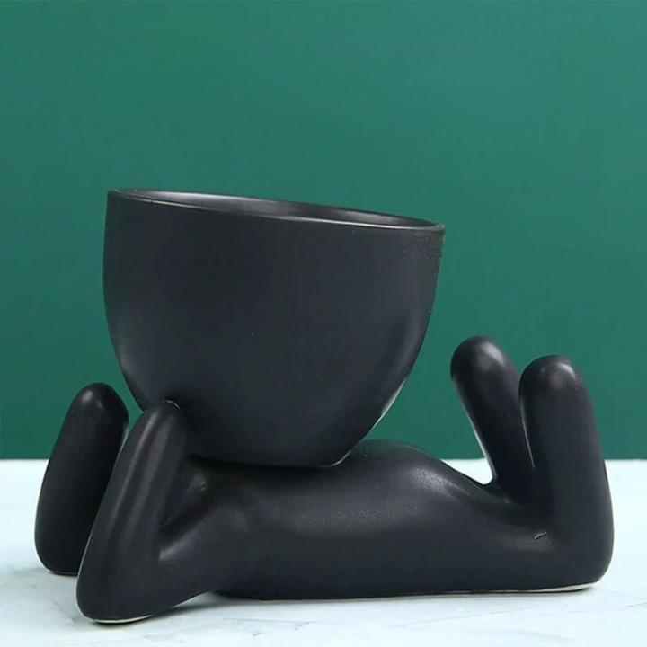 Handmade Ceramic Succulent Planter with Drainage Hole - TerraCotta-02-Nora Luxe