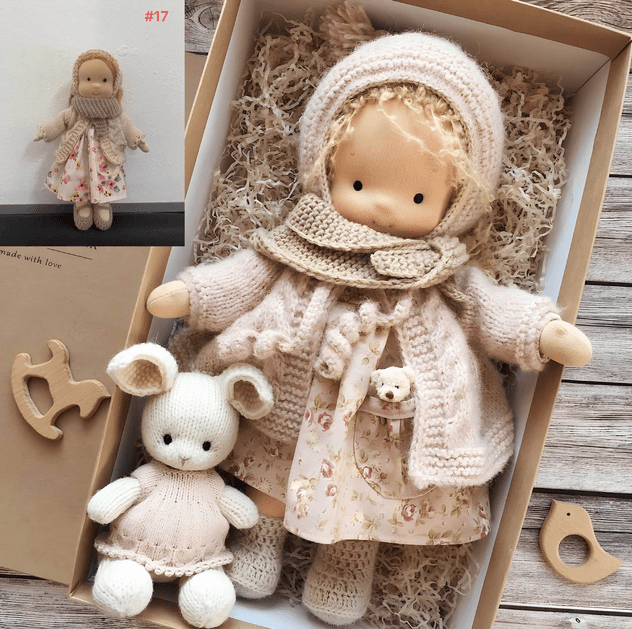 Handmade Waldorf Cuddle Doll - Poppi-B-Nora Luxe