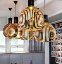 Handmade Wooden Pendant Lamp - RustikAura-Classic wood-9.06 inches-Nora Luxe