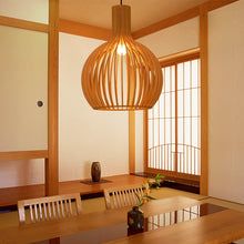 Handmade Wooden Pendant Lamp - RustikAura-Classic wood-9.06 inches-Nora Luxe
