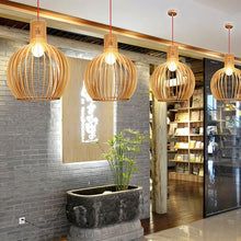 Handmade Wooden Pendant Lamp - RustikAura-Classic wood-9.06 inches-Nora Luxe