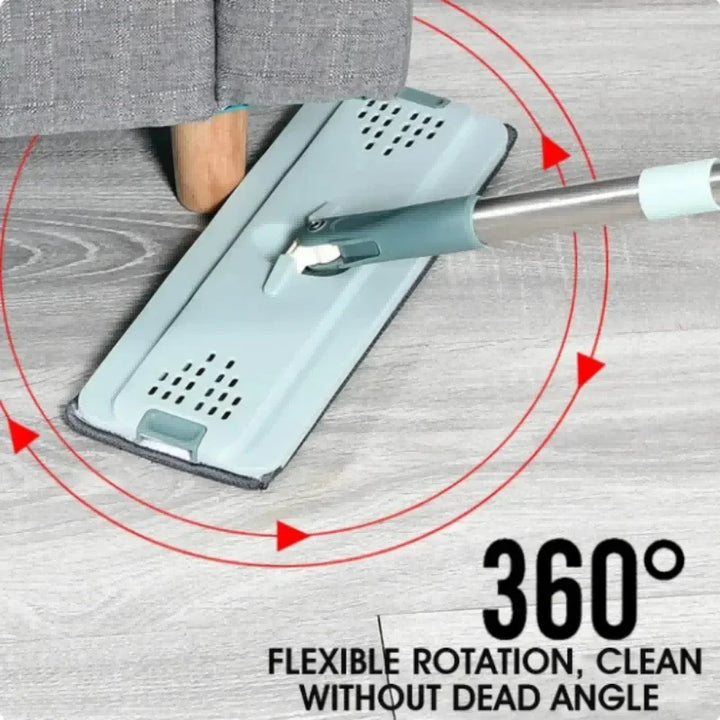 Handsfree Flat Press Mop with Bucket - FlexiMop-3 cloths-Nora Luxe