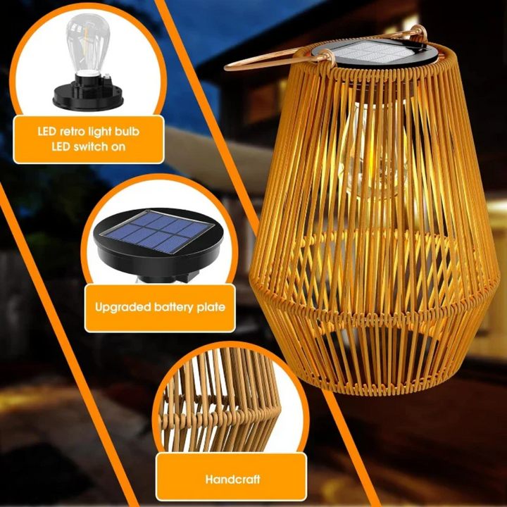 Handwoven Waterproof Solar Garden Lamp - SunWeave-Nora Luxe