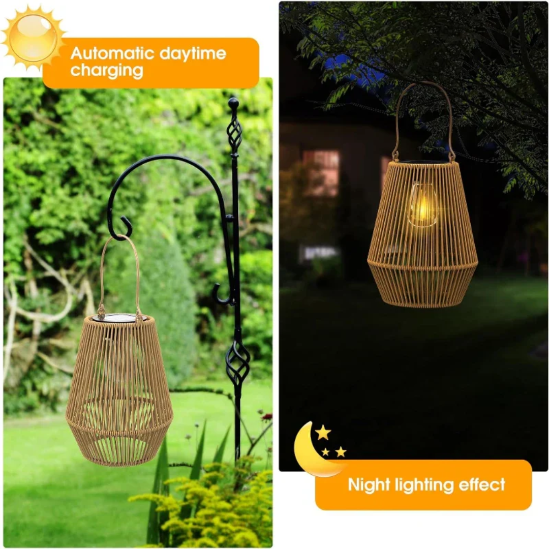 Handwoven Waterproof Solar Garden Lamp - SunWeave-Nora Luxe