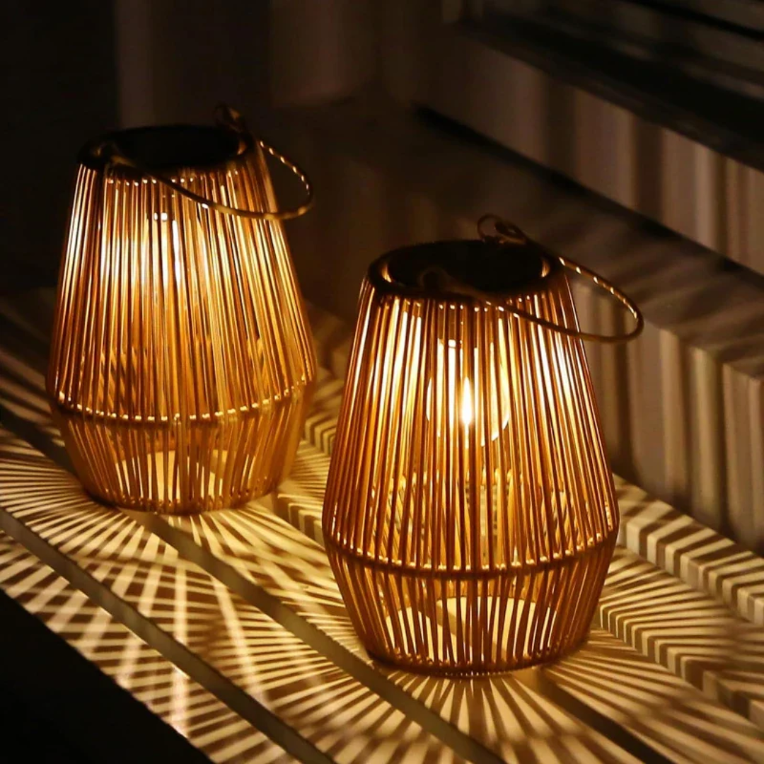Handwoven Waterproof Solar Garden Lamp - SunWeave-Nora Luxe