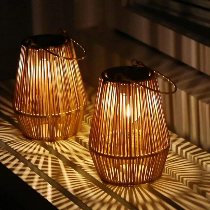 Handwoven Waterproof Solar Garden Lamp - SunWeave-Nora Luxe