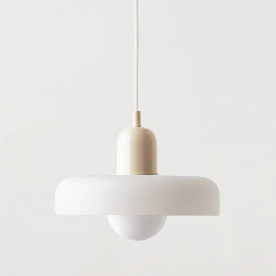 Hanging Ceiling Lamp - NordicLuxe-White-Beige-9.84" x 7.09"-Nora Luxe