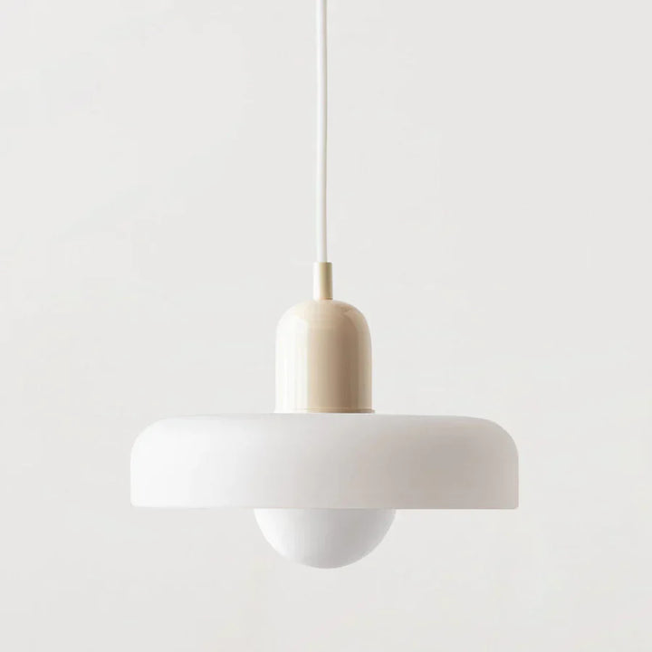 Hanging Ceiling Lamp - NordicLuxe-White-Beige-9.84" x 7.09"-Nora Luxe