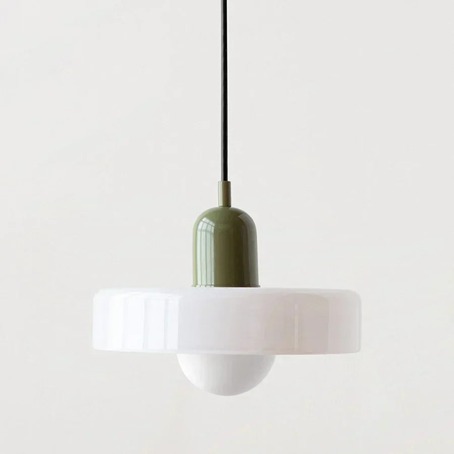 Hanging Ceiling Lamp - NordicLuxe-White-Green-9.84" x 7.09"-Nora Luxe