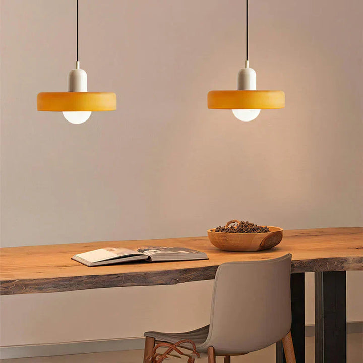 Hanging Ceiling Lamp - NordicLuxe-White-Red-9.84" x 7.09"-Nora Luxe