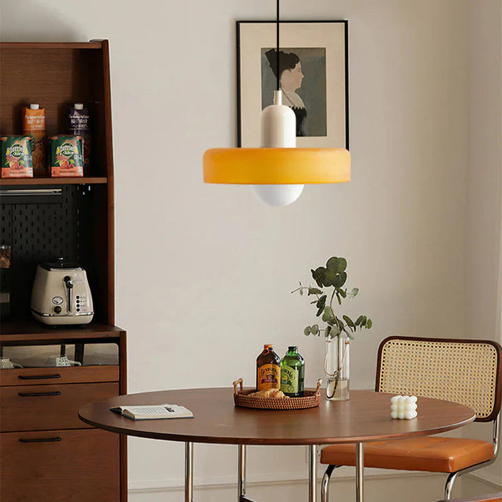 Hanging Ceiling Lamp - NordicLuxe-White-Red-9.84" x 7.09"-Nora Luxe