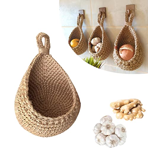 Hanging Cotton Yarn Wall Baskets – Nara-S: 18X17cm-The Livary