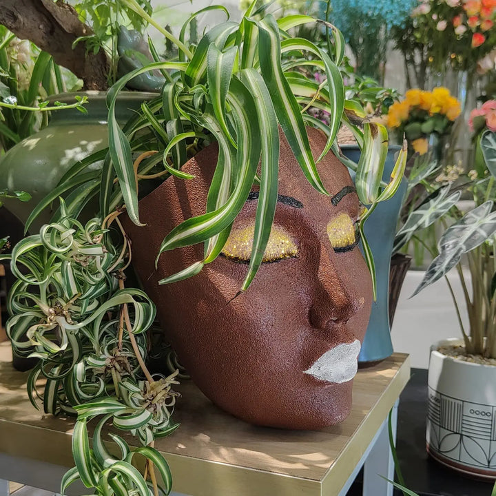 Hanging Pot with Harsh Human Face - FaceVibe-A-Nora Luxe
