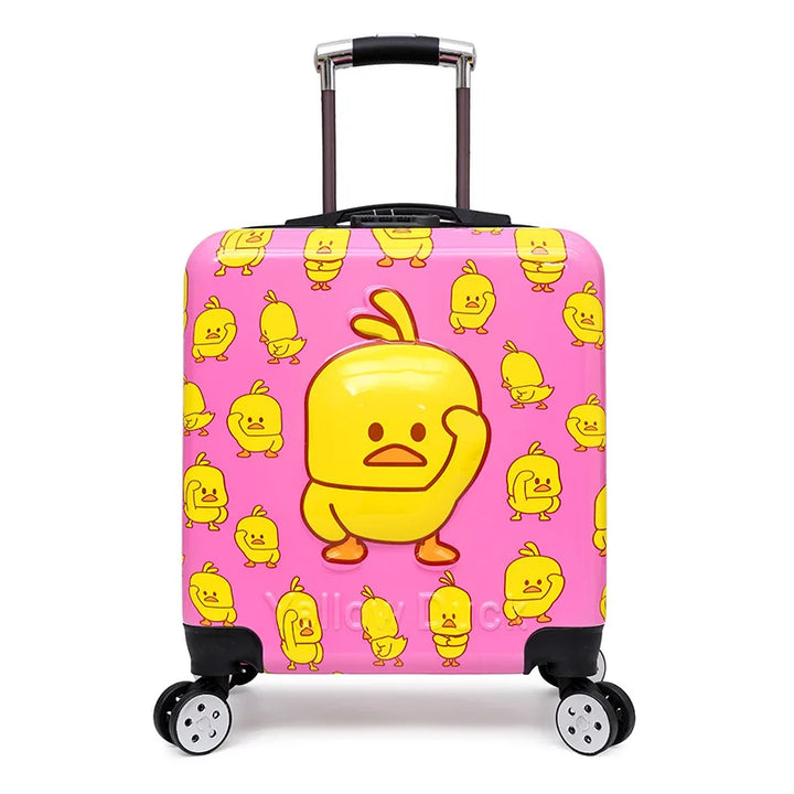 Hard-shell children's suitcase – Seoul-Pink Duck-Nora Luxe