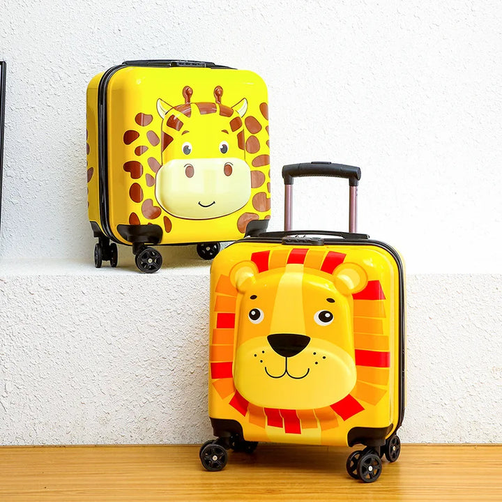 Hard-shell children's suitcase – Seoul-Yellow Bear-Nora Luxe