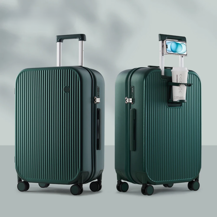 Hard-shell suitcase – Lyon-Dark green-S (42 L)-Nora Luxe